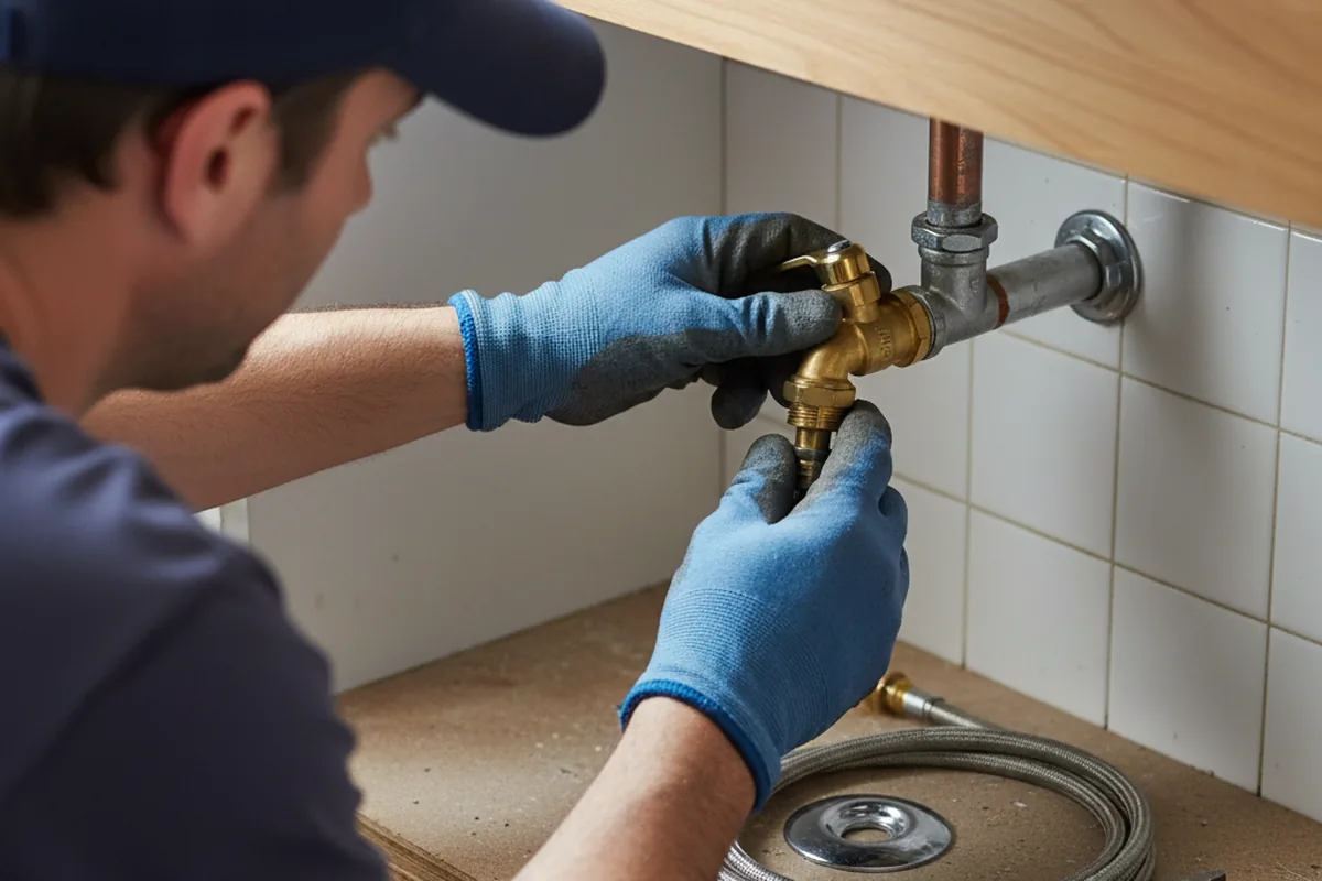 Shutoff valve and fitting work during Emergency Plumbing in Turtle Creek